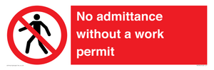No admittance without a permit